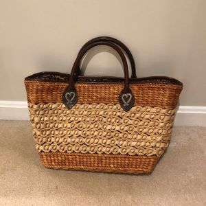 Brighton Straw Tote-like new